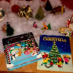Vintage Christmas 1975 Wonder Book and Christmas Pop-Up Book